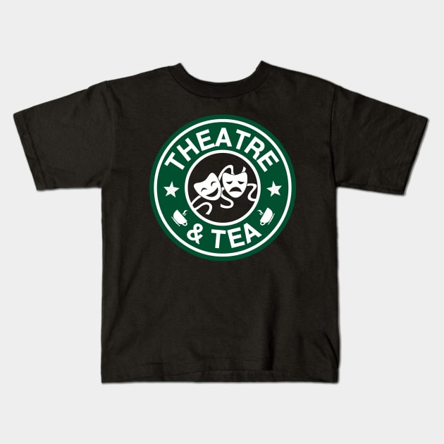 Theatre and Tea Kids T-Shirt by KsuAnn